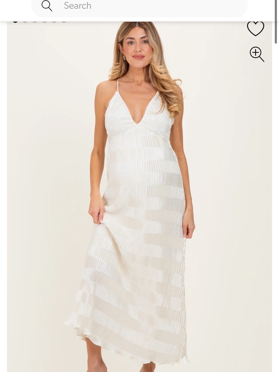 G/FORE Dresses & Skirts - G/FORE White  Striped Pleated V-Neck Maxi Dress